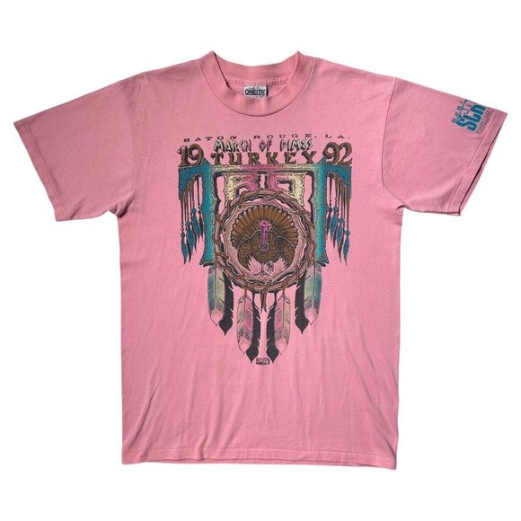 90s vintage Baton Rouge Turkey Trot Race T-shirt Single Stitch Charity Run. - Picture 1 of 6